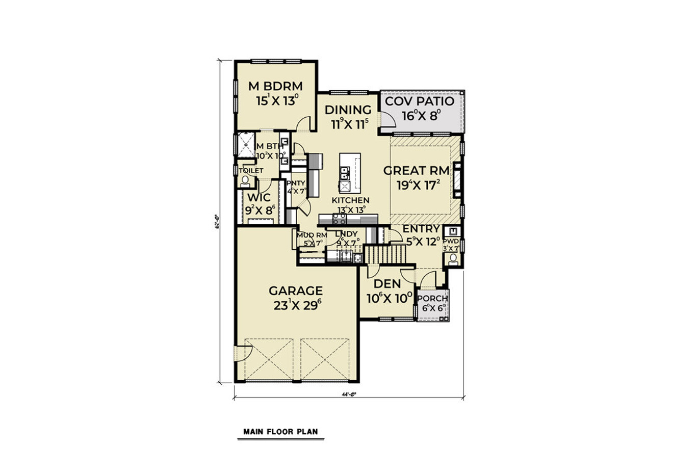 Contemporary House Plan - 79309 - 1st Floor Plan