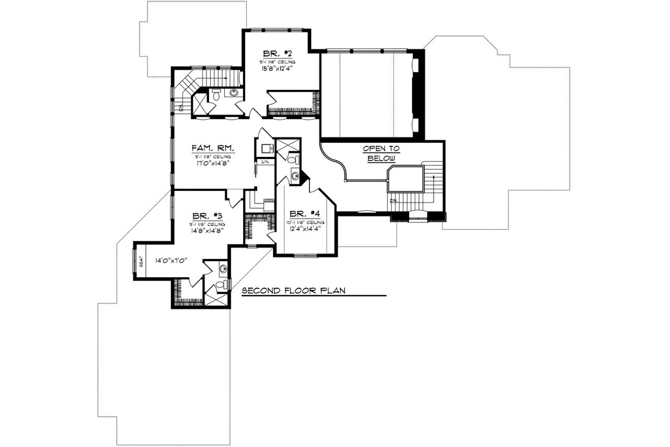 Secondary Image - European House Plan - 79371 - 2nd Floor Plan