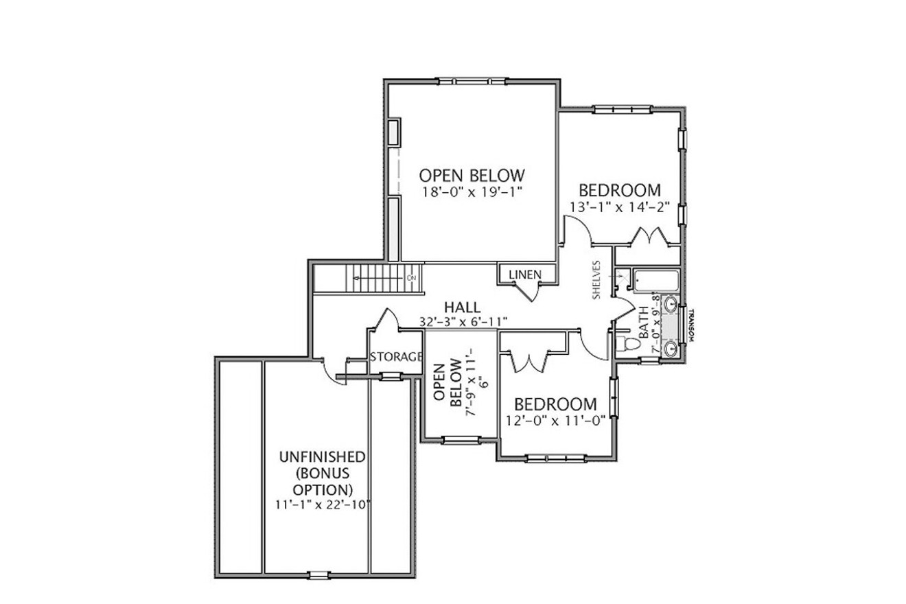 Secondary Image - Farmhouse House Plan - Glenwood 79454 - 2nd Floor Plan