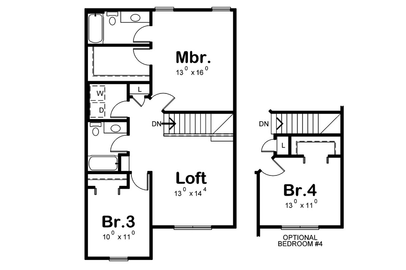 Country House Plan - Kershaw 79535 - 2nd Floor Plan