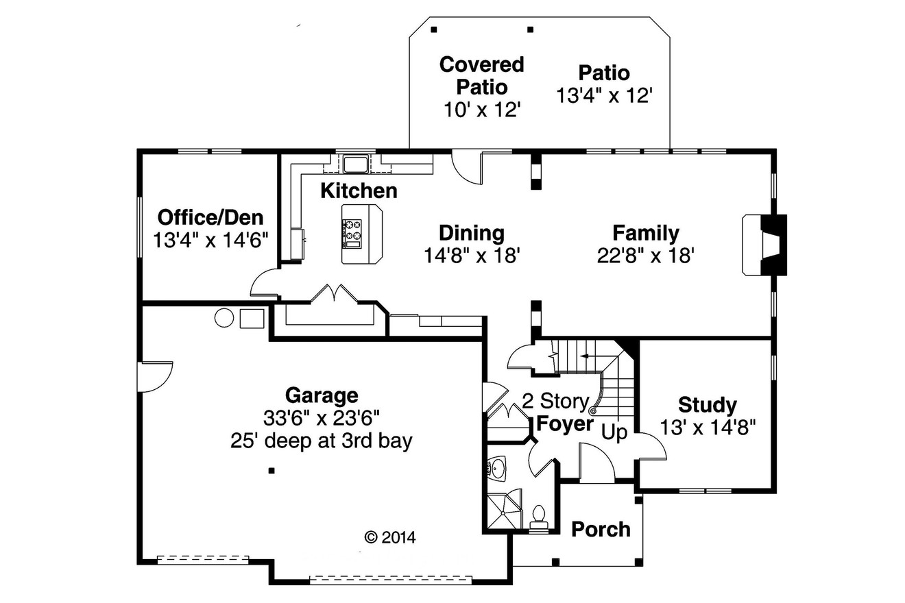 European House Plan - Sausalito 79845 - 1st Floor Plan