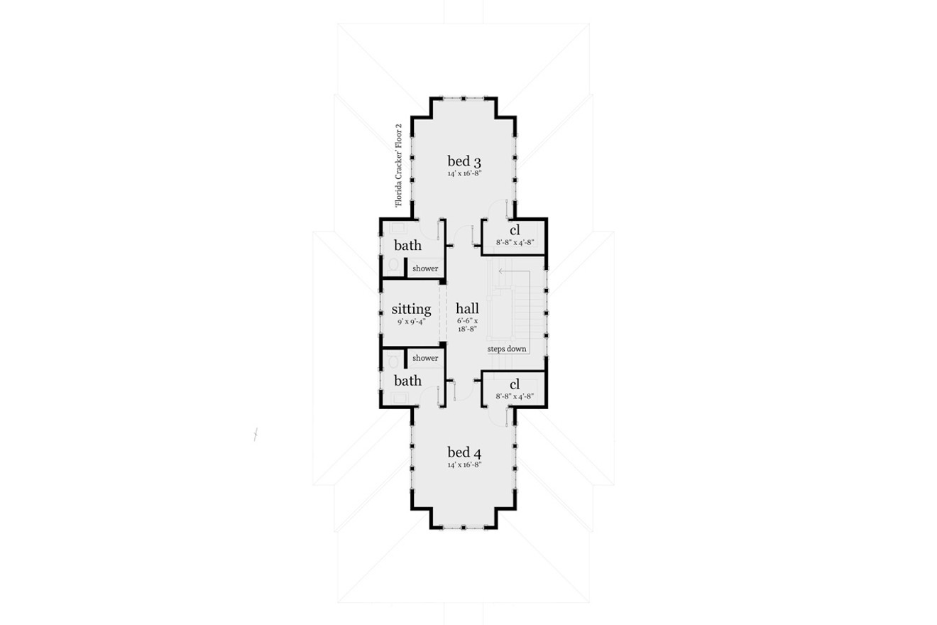 Secondary Image - Craftsman House Plan - Florida Cracker 80080 - 2nd Floor Plan