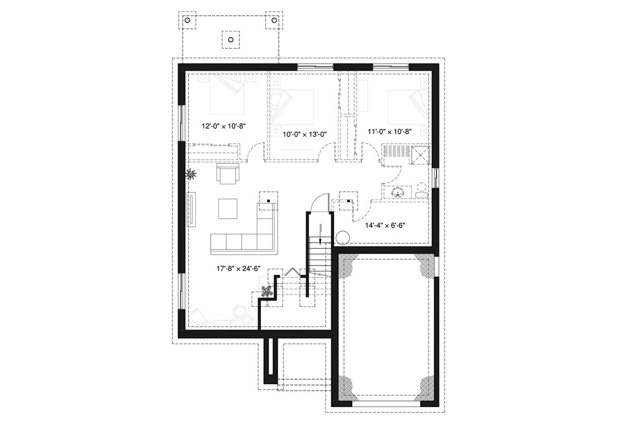 Country House Plan - Urban Valley 2 80235 - Basement Floor Plan