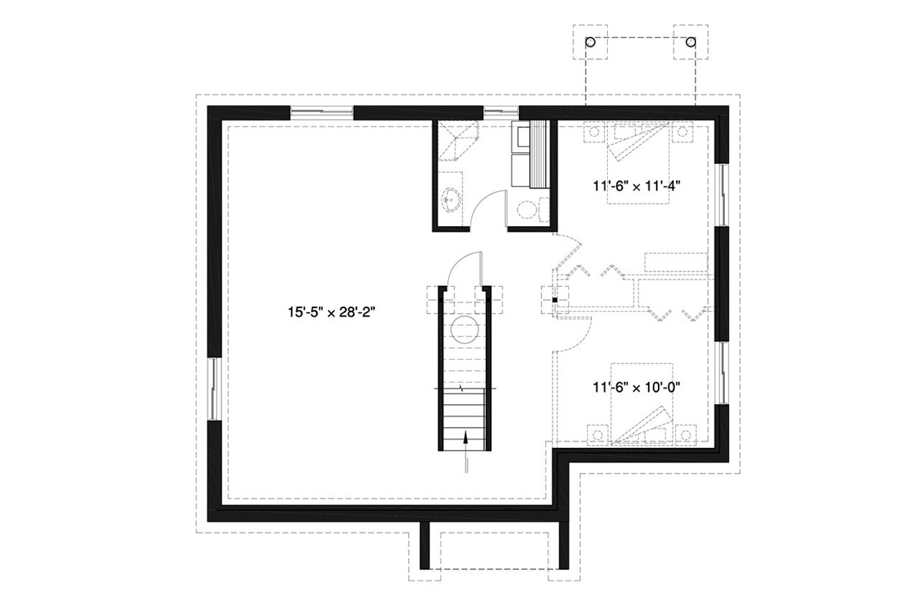 Modern House Plan - Barrington 80299 - Basement Floor Plan