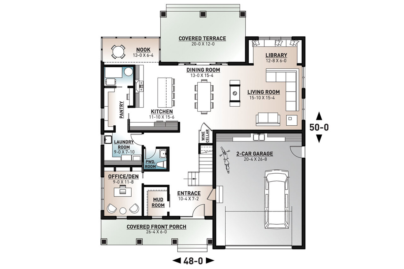Farmhouse House Plan - St. Arnaud 2 80856 - 1st Floor Plan