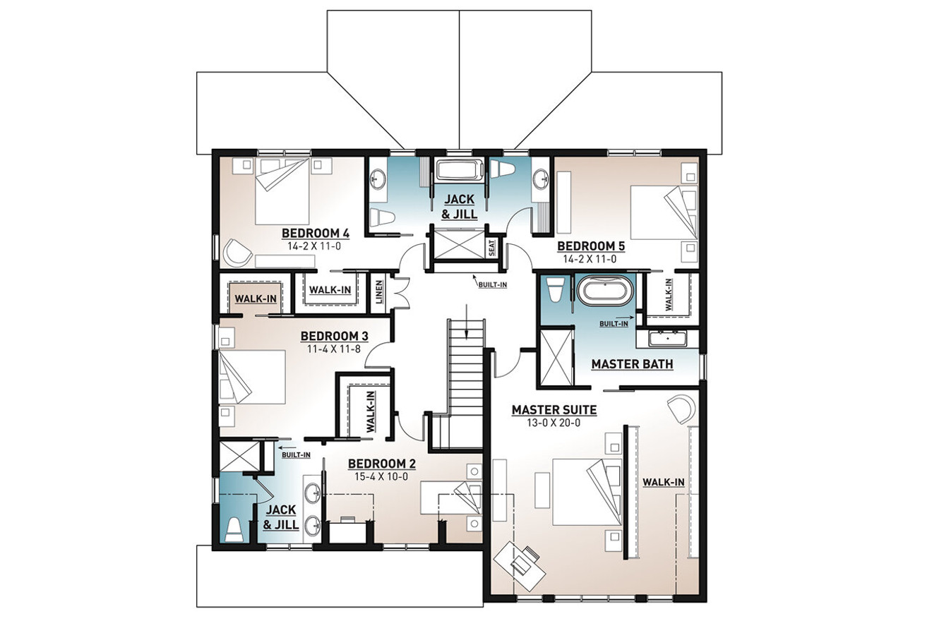 Farmhouse House Plan - St. Arnaud 2 80856 - 2nd Floor Plan