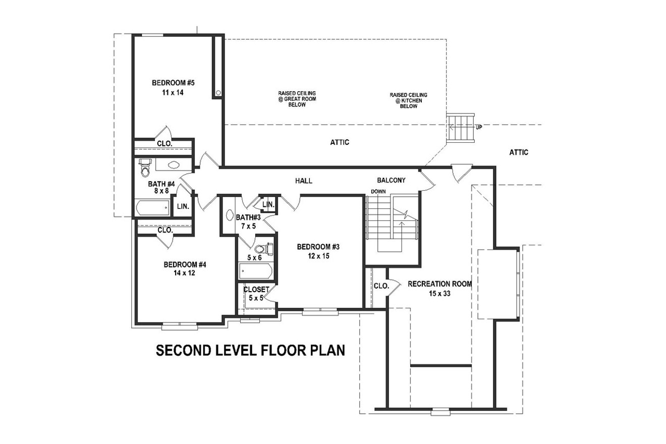 Secondary Image - European House Plan - 80923 - 2nd Floor Plan