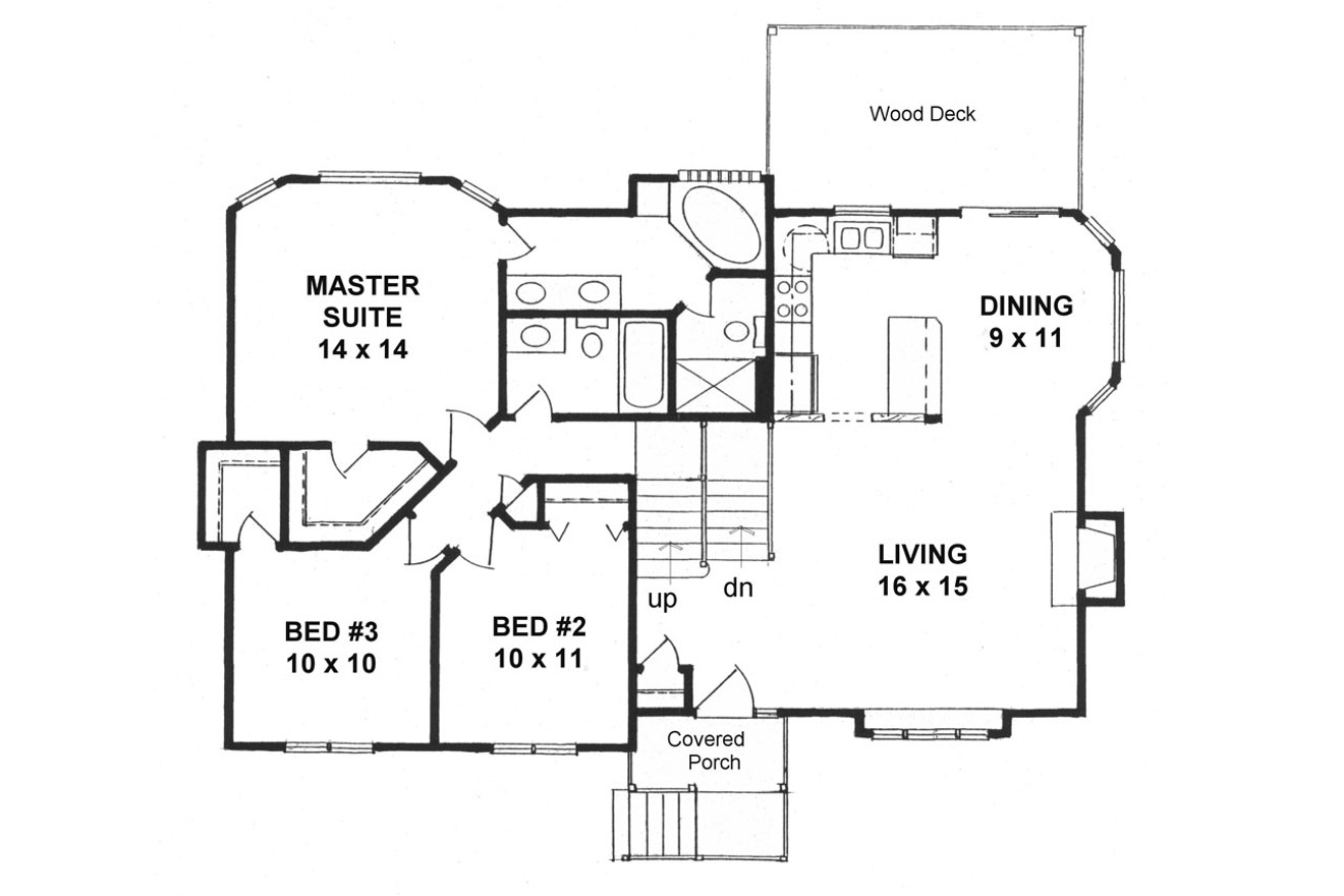 Traditional House Plan - 81019 - 1st Floor Plan