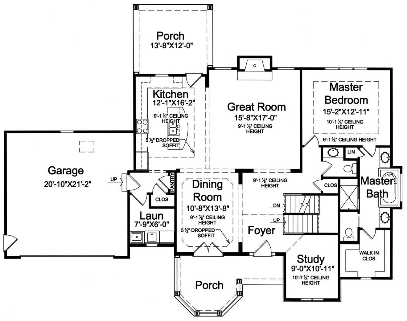 Traditional House Plan - Copper Ridge 81112 - 1st Floor Plan