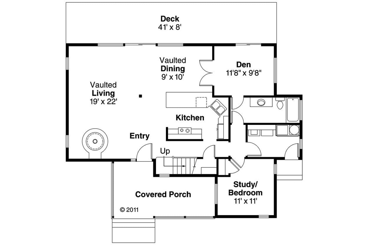 Craftsman House Plan - Elsberry 81251 - 1st Floor Plan