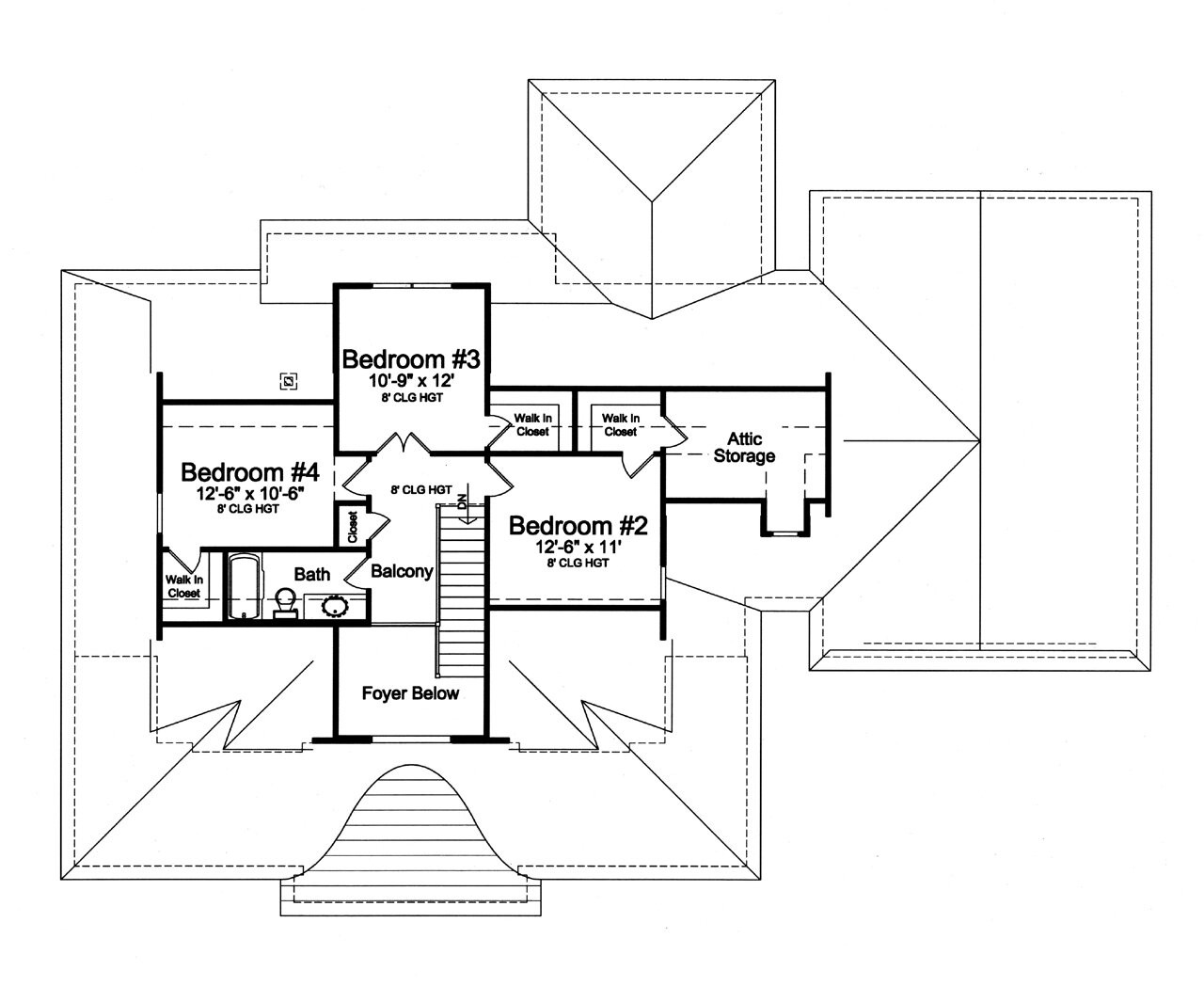 Secondary Image - Craftsman House Plan - Whitten Hall 81253 - 2nd Floor Plan