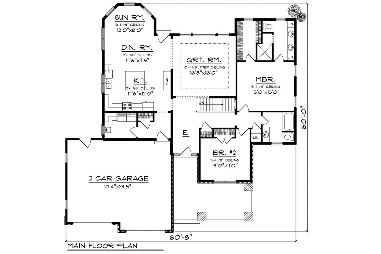 Craftsman House Plan - 81737 - 1st Floor Plan