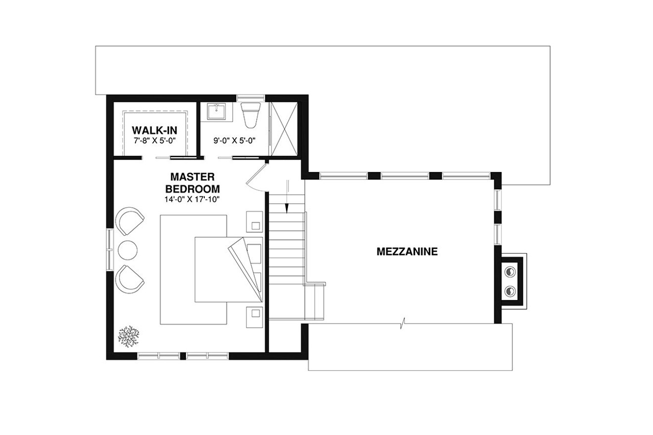 Secondary Image - Modern House Plan - The Whitespire 81752 - 2nd Floor Plan