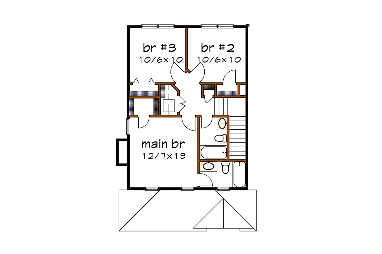 Craftsman House Plan - 81895 - 2nd Floor Plan