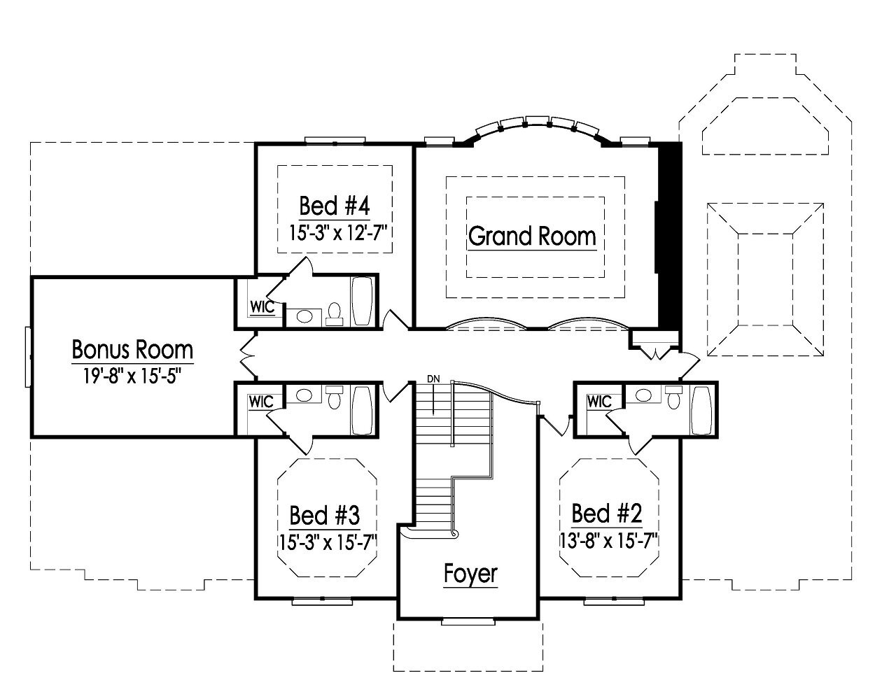 European House Plan - 81977 - 2nd Floor Plan
