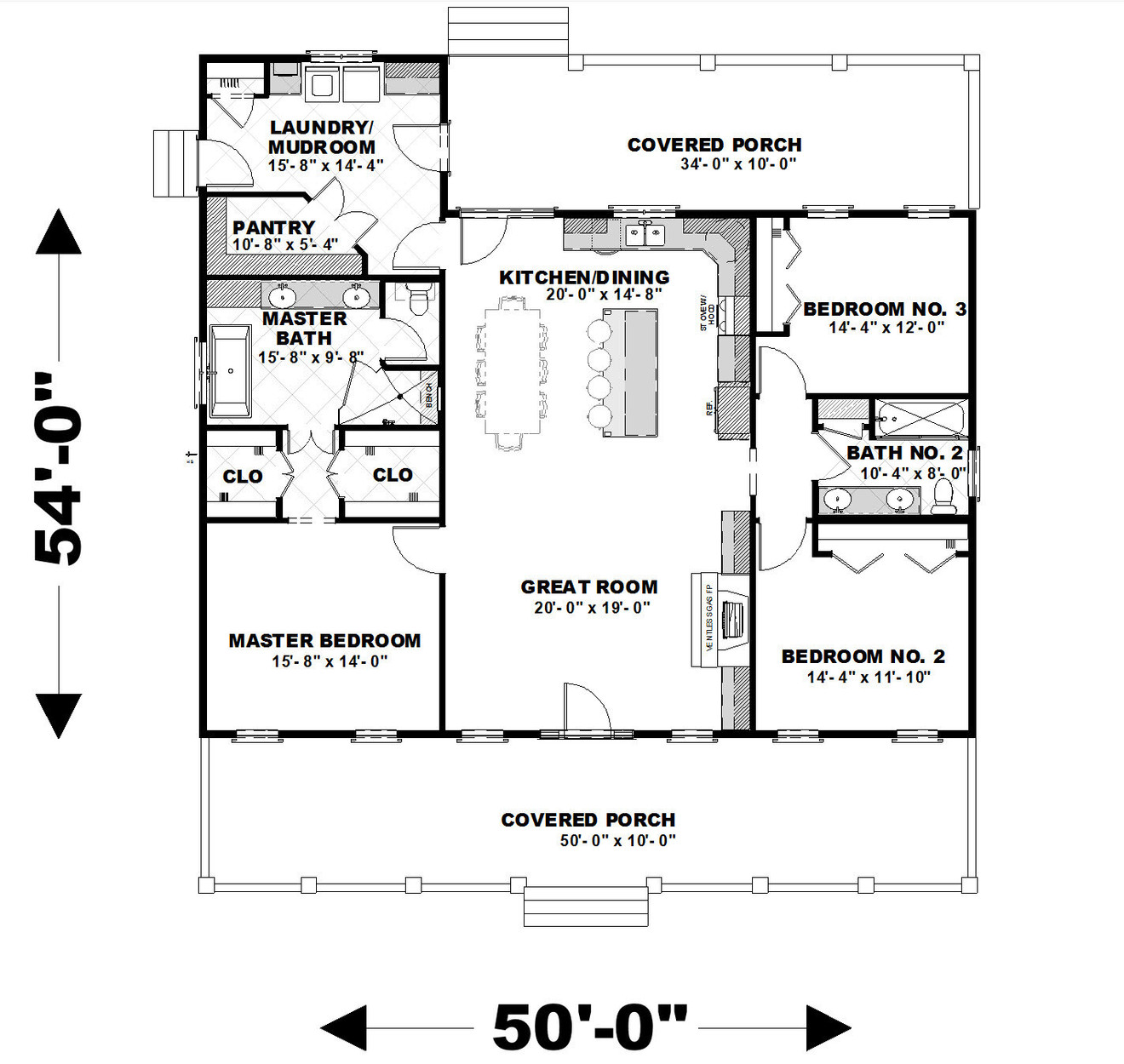 Cottage House Plan - 82047 - 1st Floor Plan