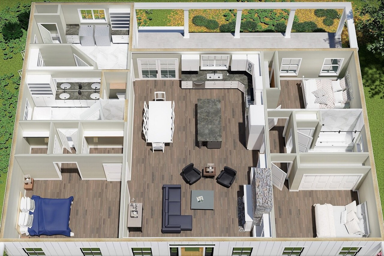 Cottage House Plan - 82047 - 1st Floor Plan