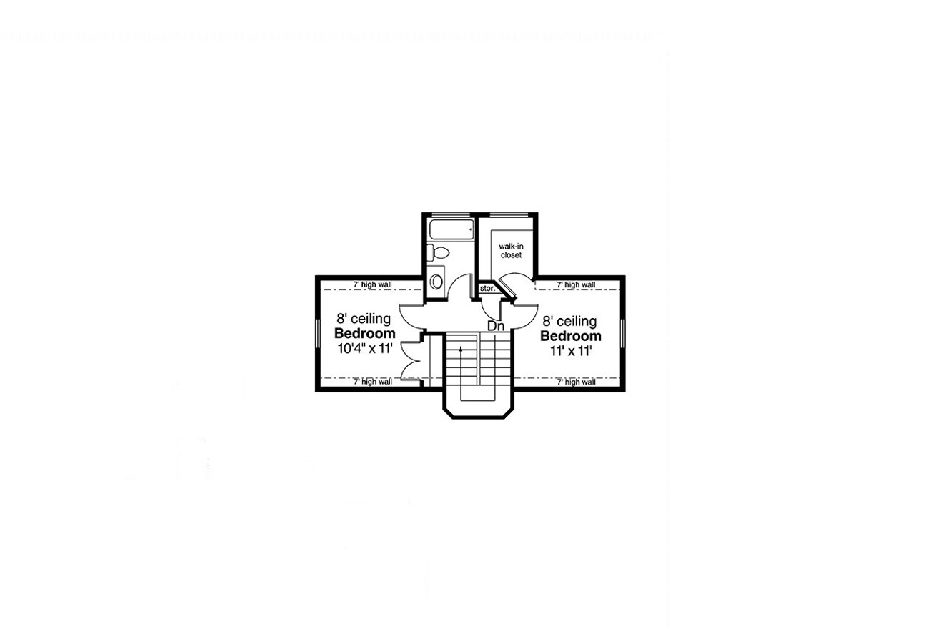 Secondary Image - Cottage House Plan - Lawrence 82155 - 2nd Floor Plan