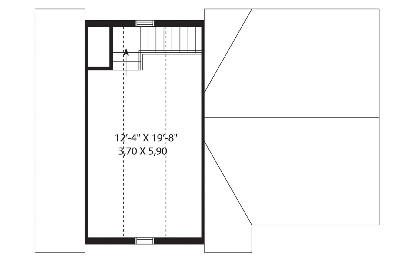 Secondary Image - Craftsman House Plan - The Housemate 82163 - 2nd Floor Plan