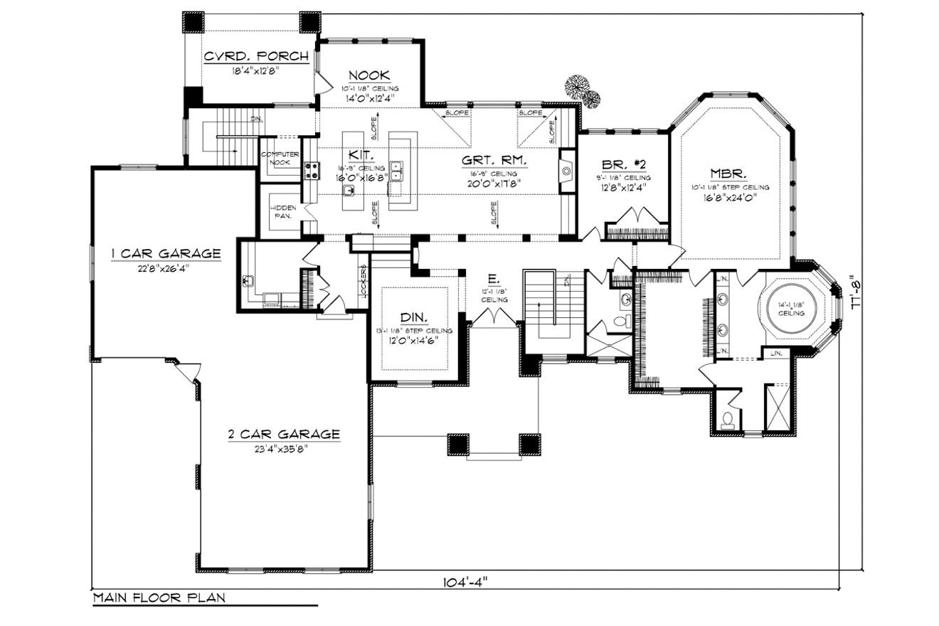 Classic House Plan - 82229 - 1st Floor Plan