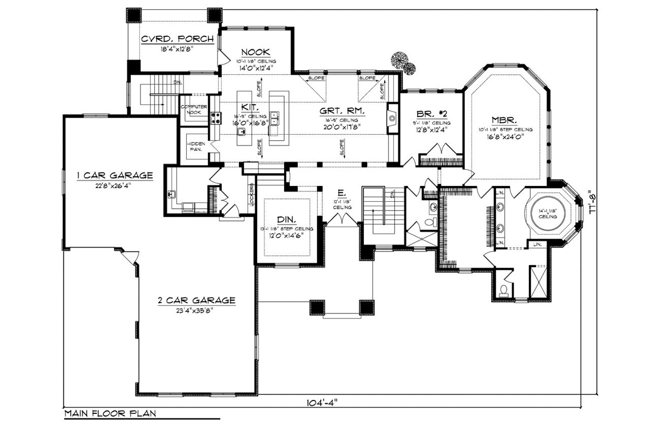 Classic House Plan - 82229 - 1st Floor Plan