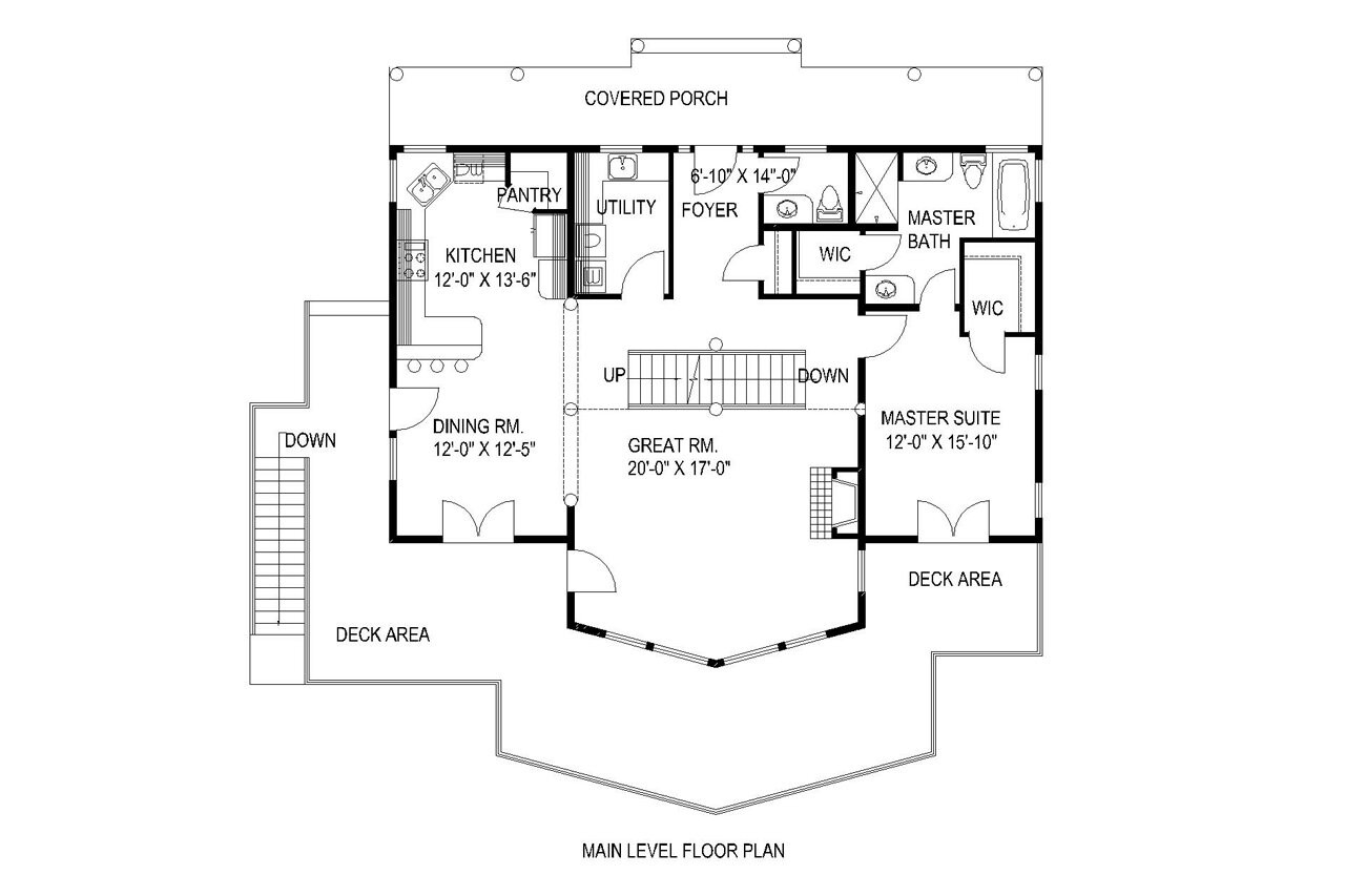 Lodge Style House Plan - 82244 - 1st Floor Plan