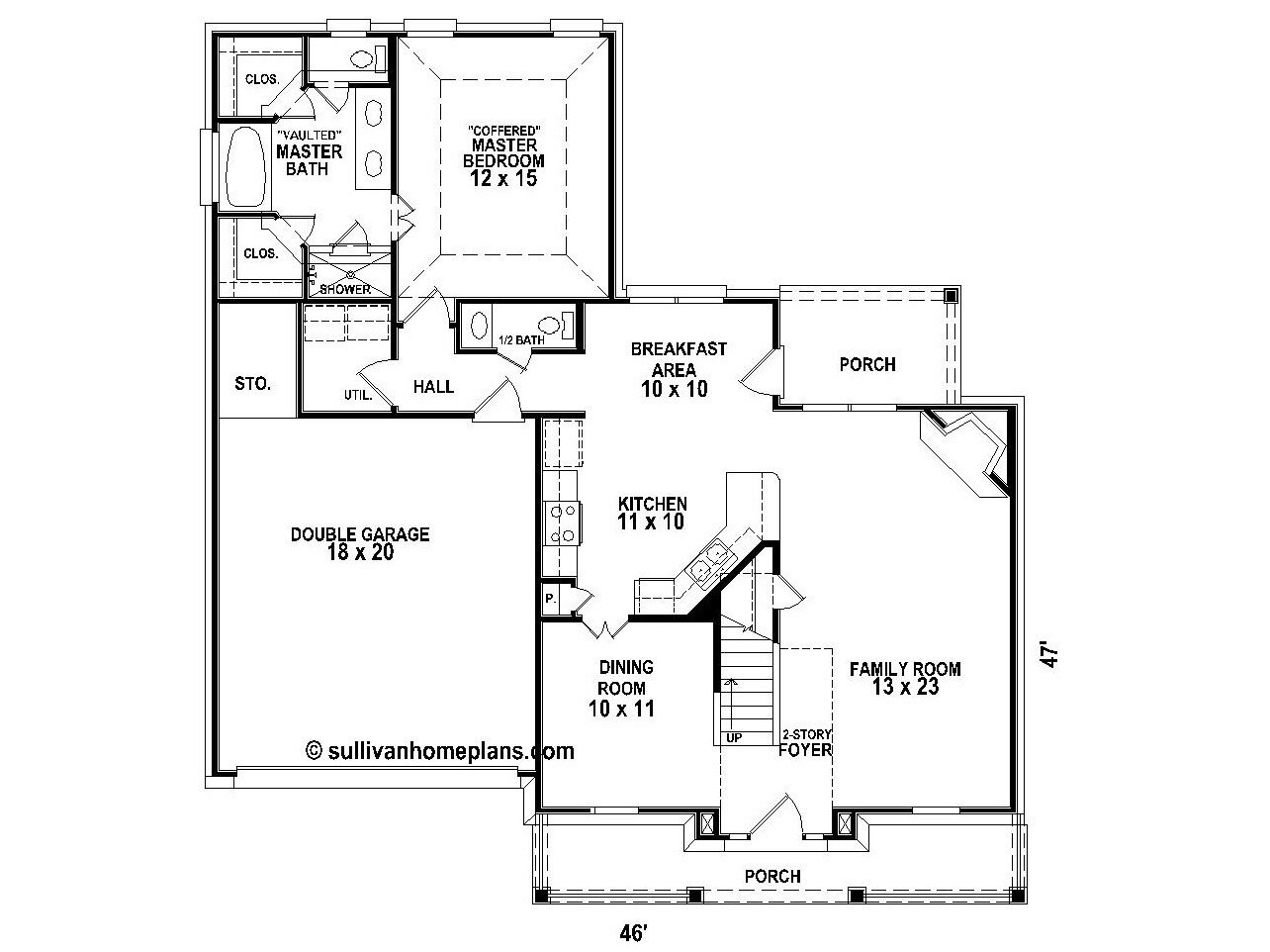 Country House Plan - 82264 - 1st Floor Plan