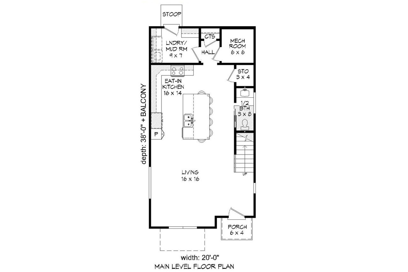 Contemporary House Plan - Cannon 82788 - 1st Floor Plan
