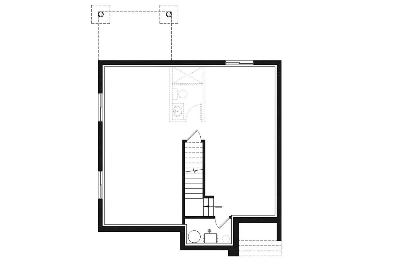 Modern House Plan - Lavoisier 82859 - Basement Floor Plan