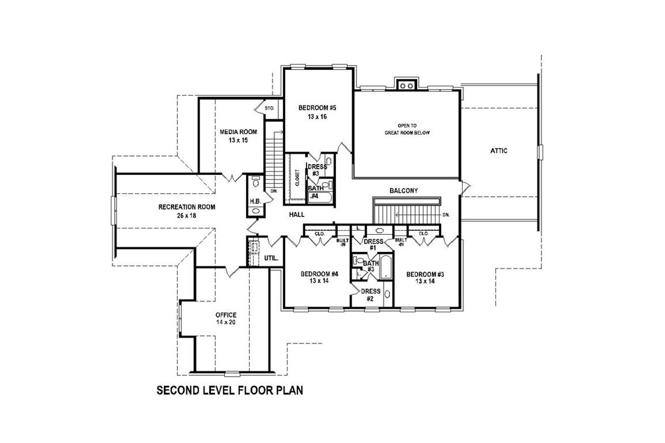 Secondary Image - European House Plan - 83236 - 2nd Floor Plan