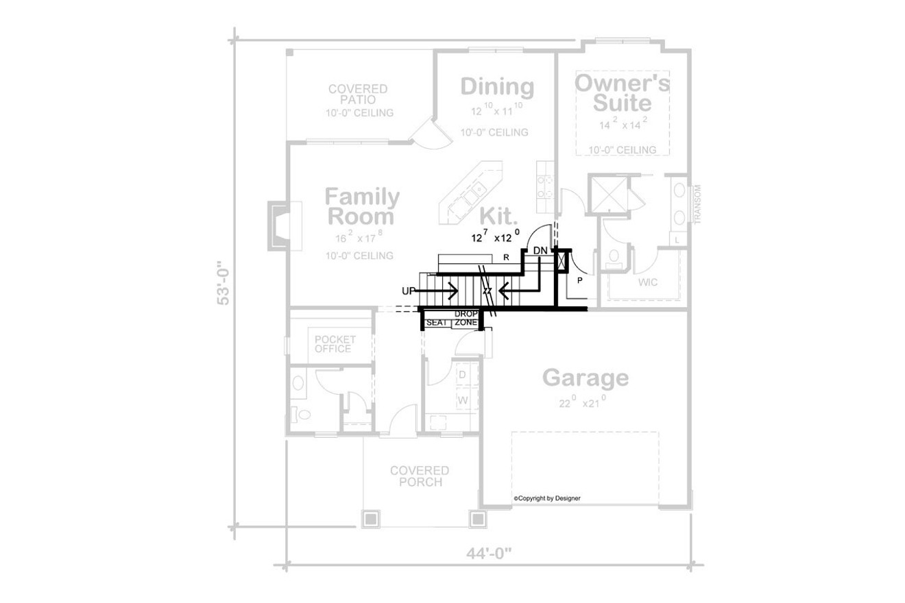Craftsman House Plan - Bassett Grove 84038 - Optional Floor Plan