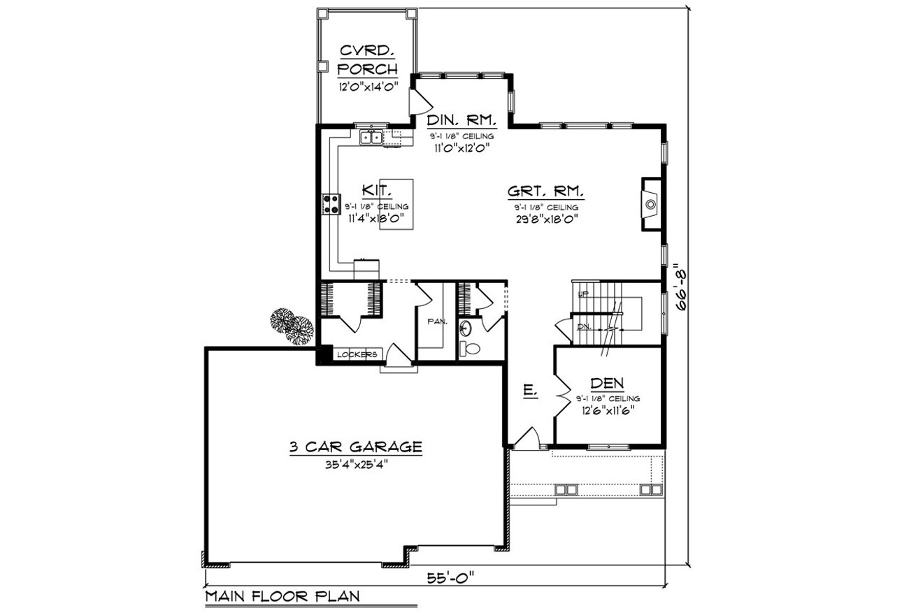 Country House Plan - 84194 - 1st Floor Plan