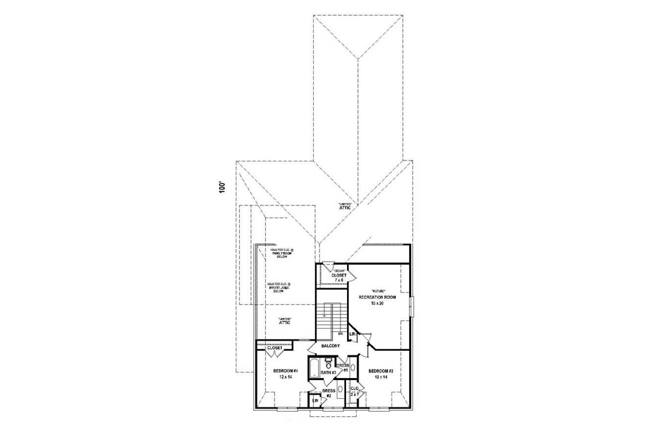 Secondary Image - European House Plan - 84221 - 2nd Floor Plan