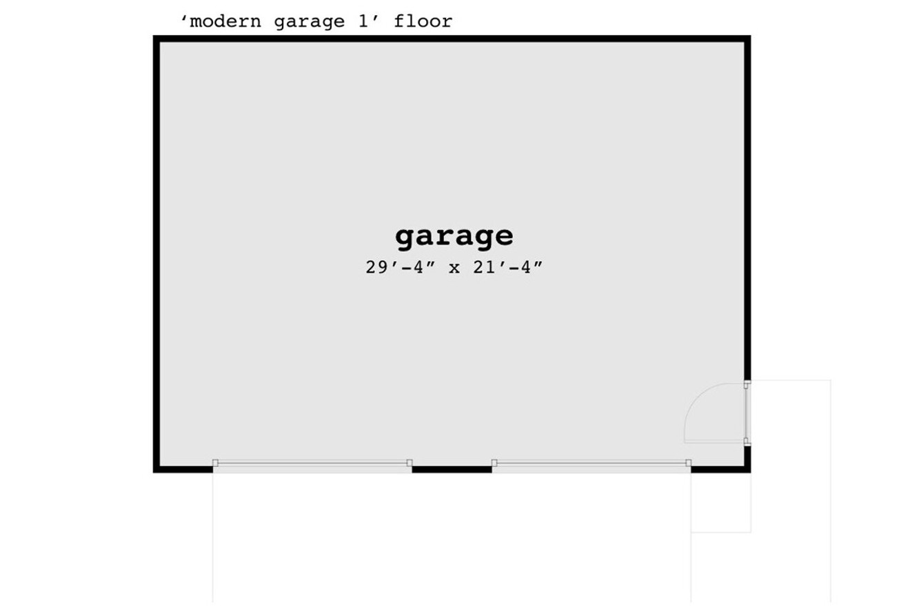 Modern House Plan - Modern Garage 2 84417 - 1st Floor Plan
