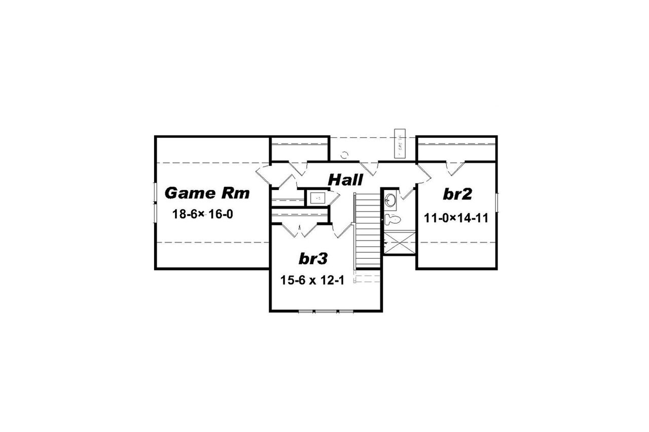 Secondary Image - Bungalow House Plan - 84575 - 2nd Floor Plan