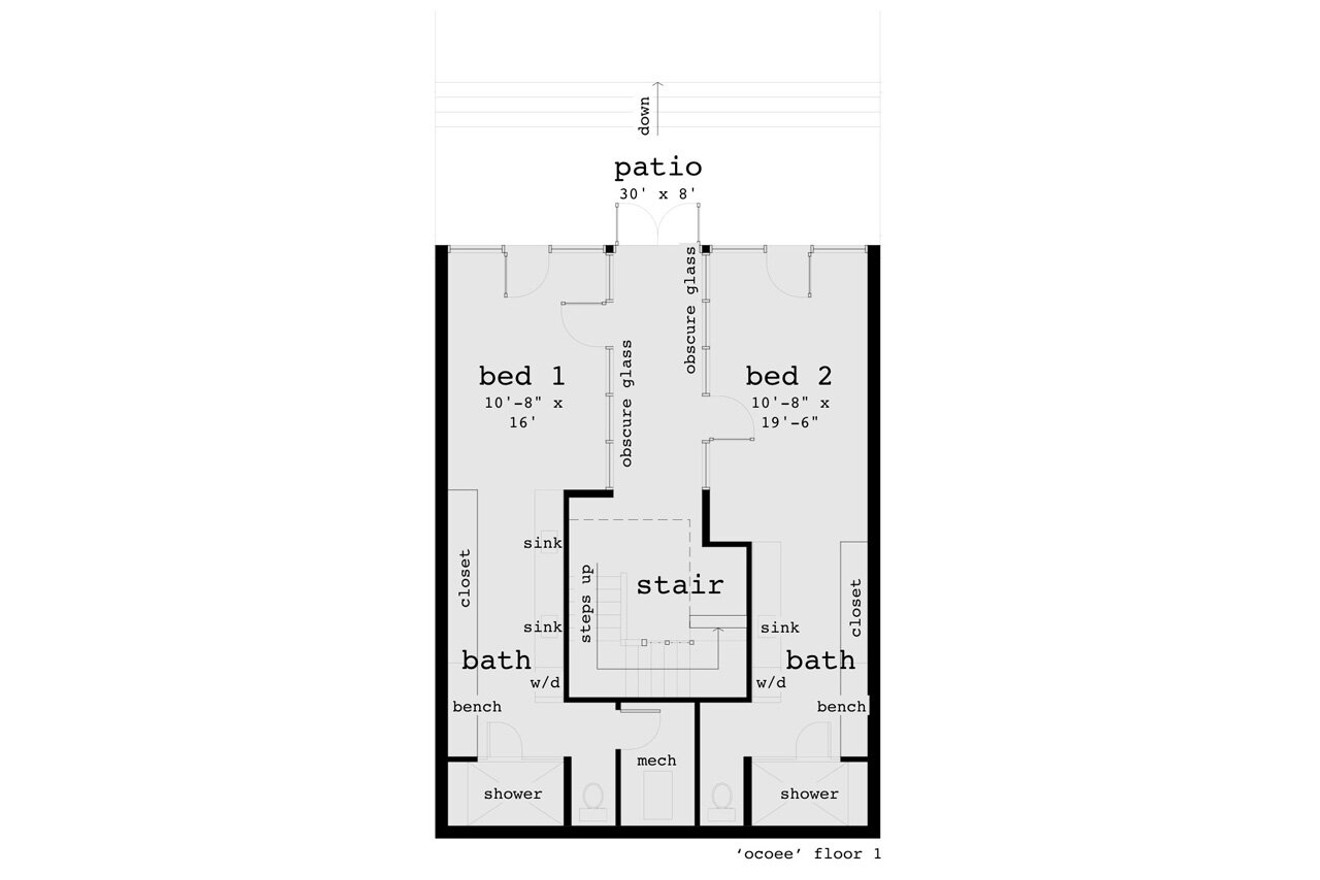 Modern House Plan - Ocoee 84730 - 1st Floor Plan