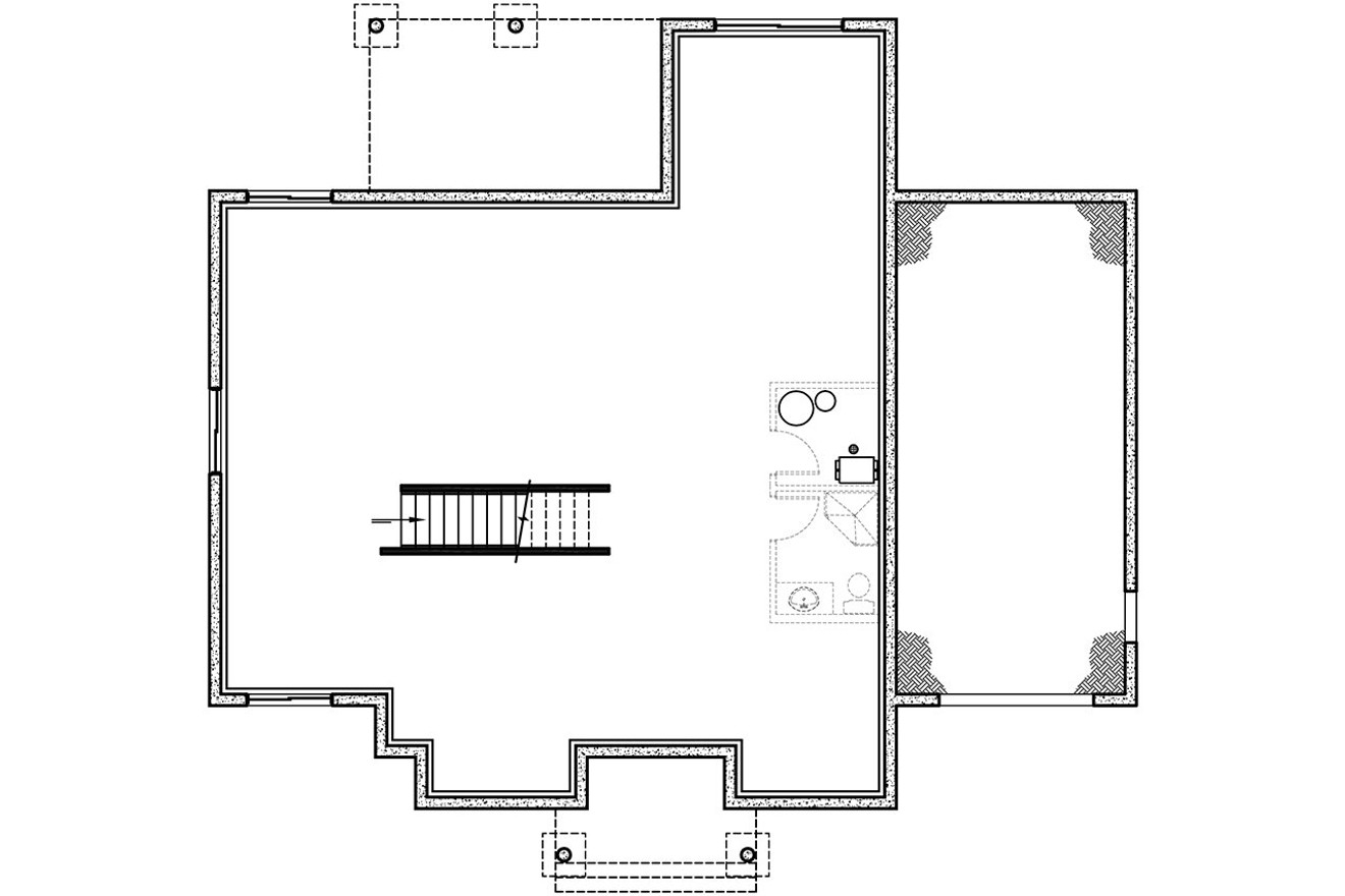 Modern House Plan - Chardonnay 2 84791 - Basement Floor Plan