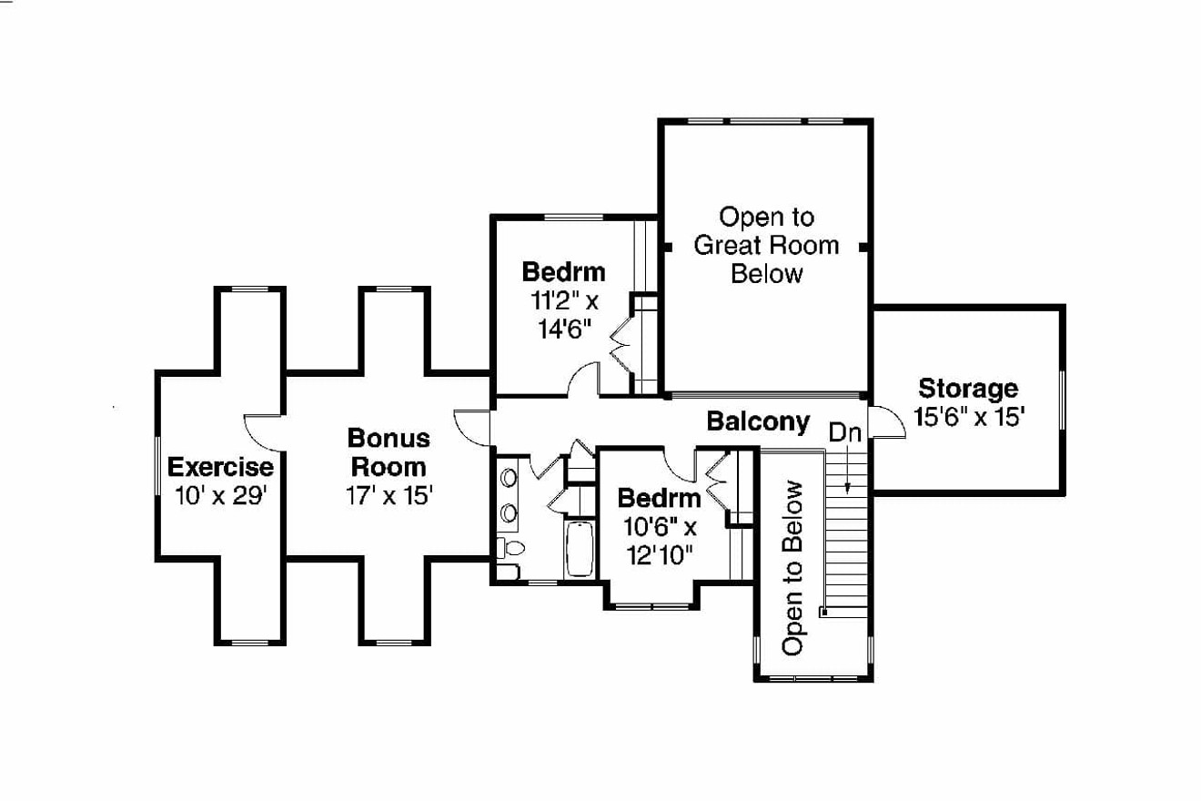 Secondary Image - Lodge Style House Plan - Grand River 84866 - 2nd Floor Plan