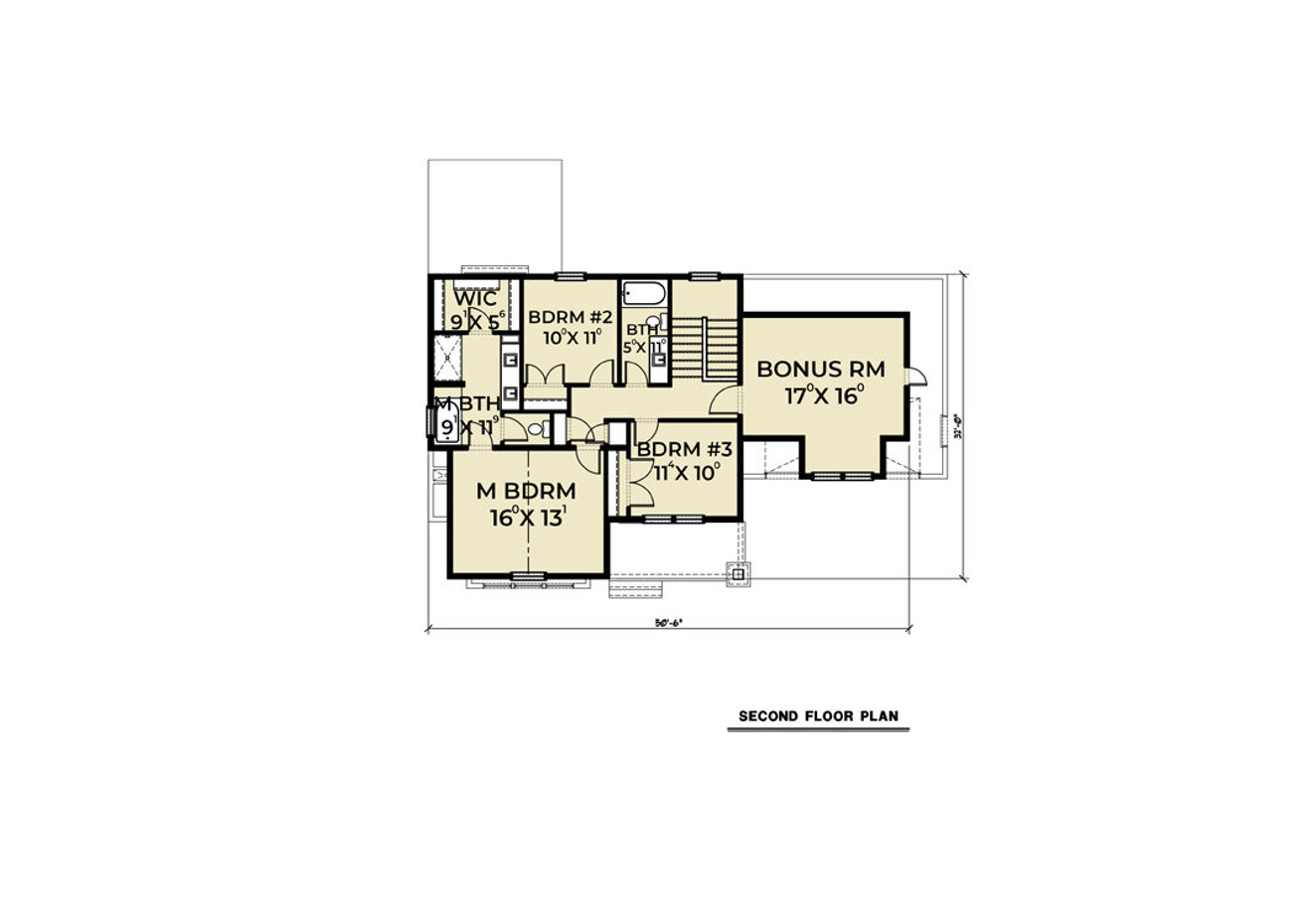 Secondary Image - Farmhouse House Plan - 84732 - 2nd Floor Plan