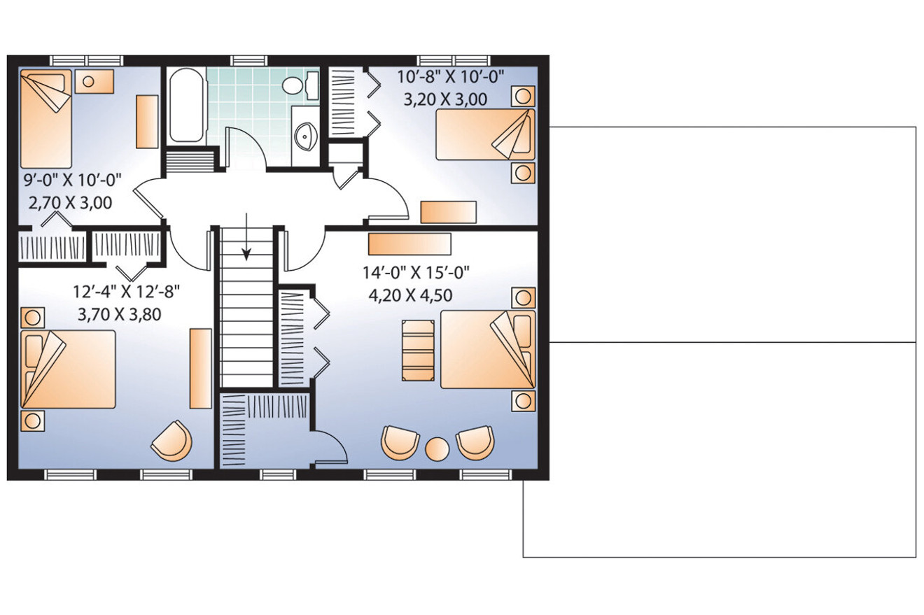 Colonial House Plan - Ellington 85013 - 2nd Floor Plan