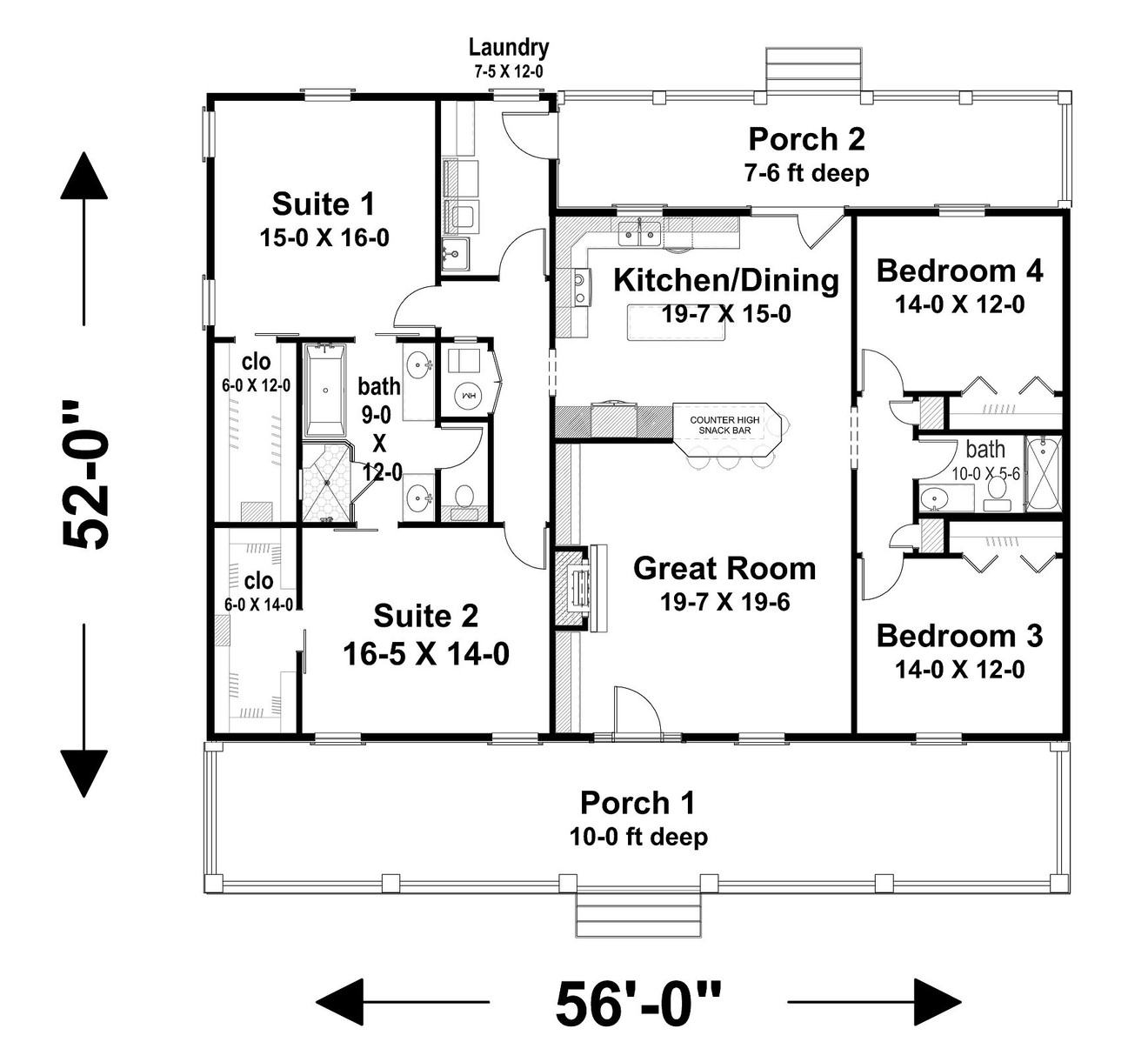 Country House Plan - 85205 - 1st Floor Plan