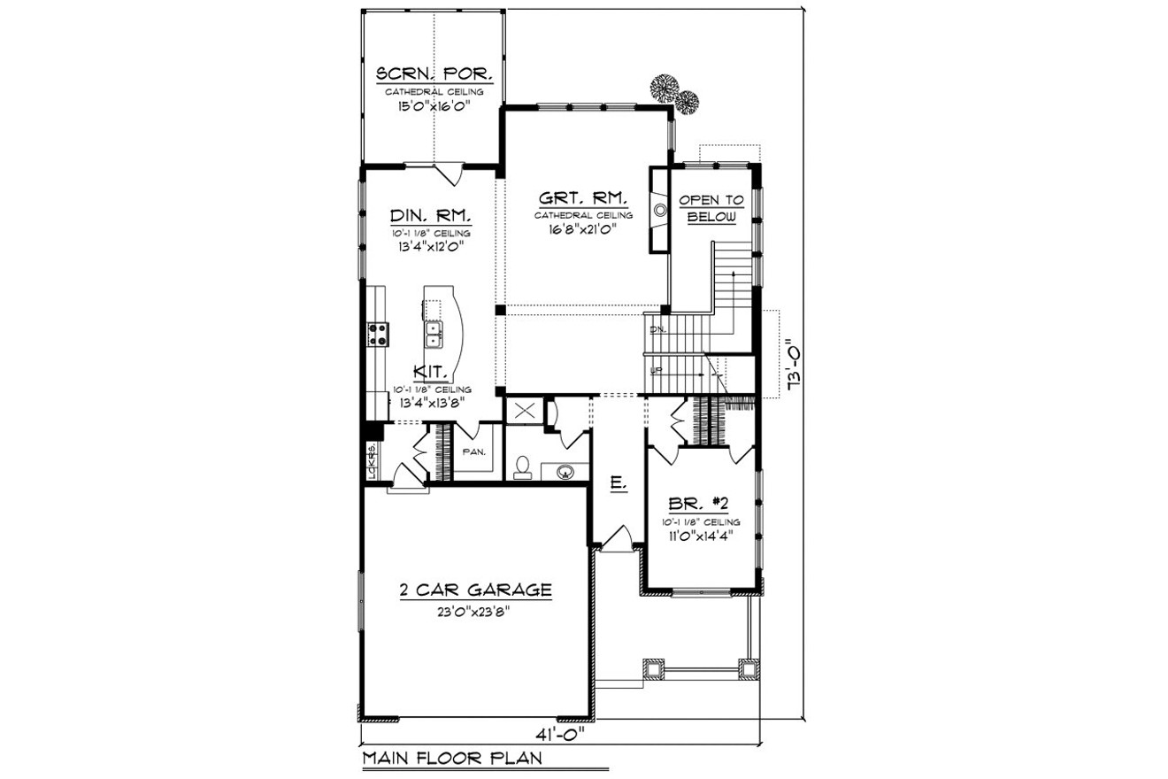 Craftsman House Plan - 85647 - 1st Floor Plan