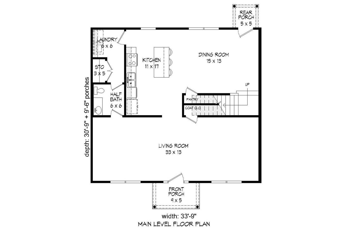 Colonial House Plan - 85655 - 1st Floor Plan