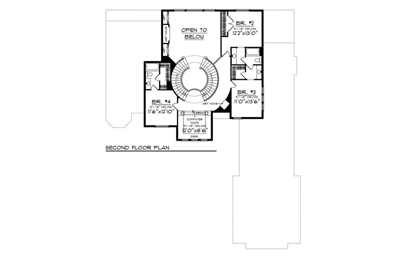 Tuscan House Plan - 85673 - 2nd Floor Plan