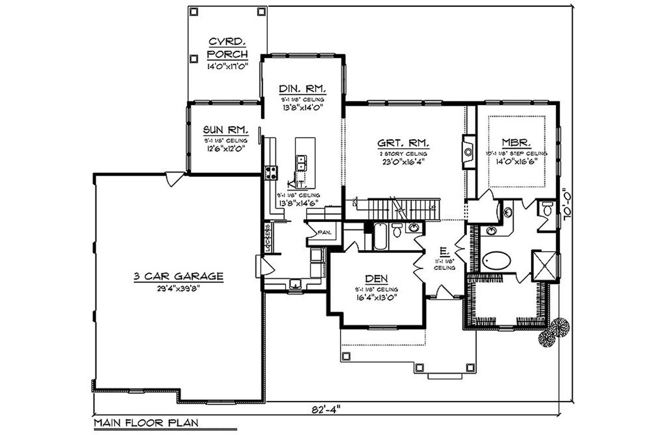Farmhouse House Plan - 85703 - 1st Floor Plan