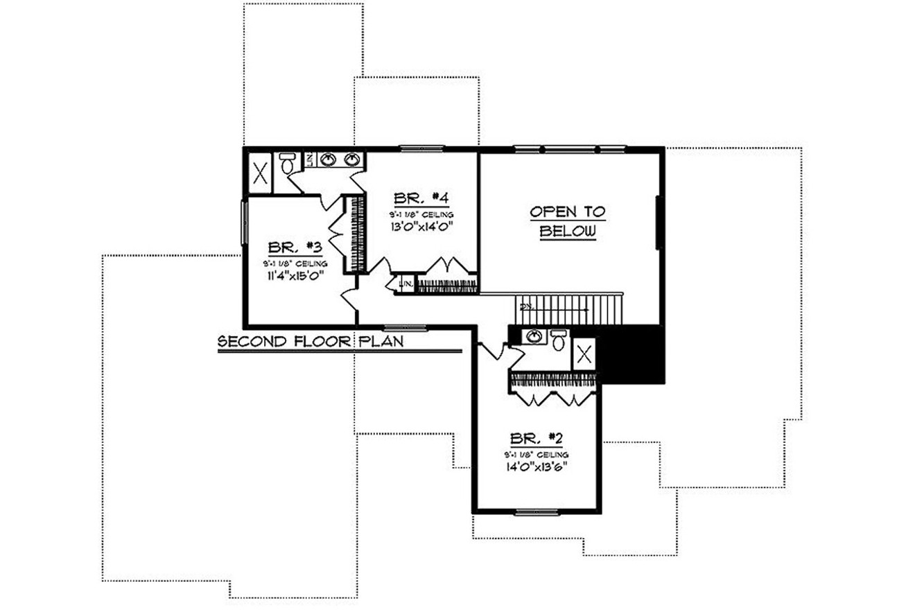 Secondary Image - Farmhouse House Plan - 85703 - 2nd Floor Plan