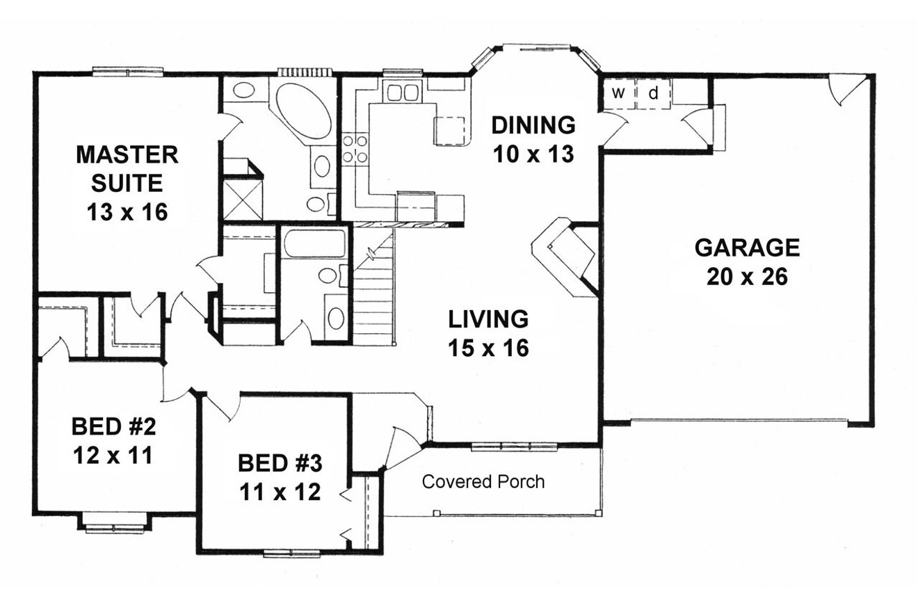 Traditional House Plan - 85714 - 1st Floor Plan