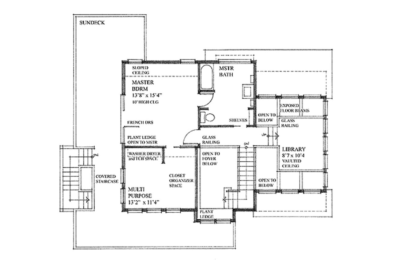 Secondary Image - Country House Plan - Seacalm 85854 - 2nd Floor Plan