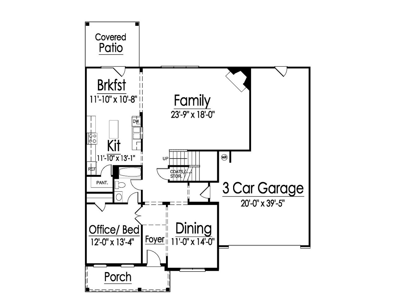 Traditional House Plan - 86257 - 1st Floor Plan