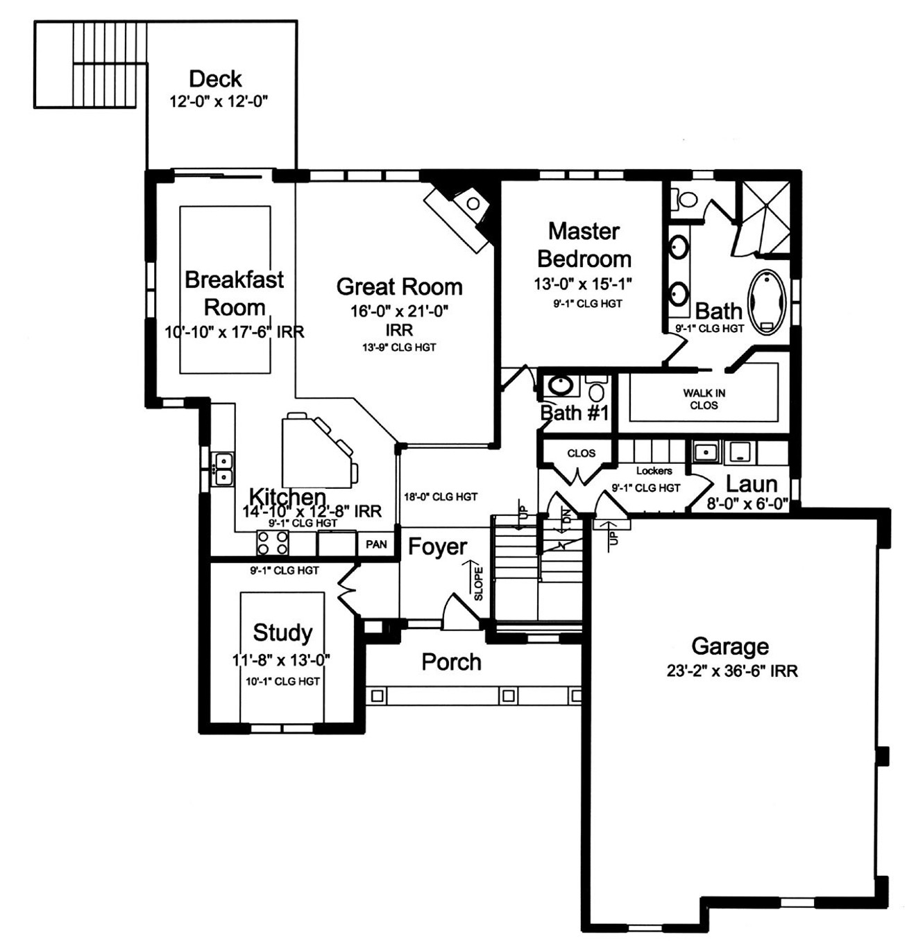 Cape Cod House Plan - Regents Park 86663 - 1st Floor Plan